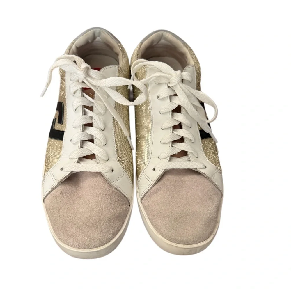 Rollie Prime D100240 Women's Metallic Leather Gold Sneakers Size 9